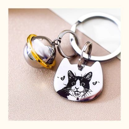 Pet Hair & Ashes Memorial Keychain