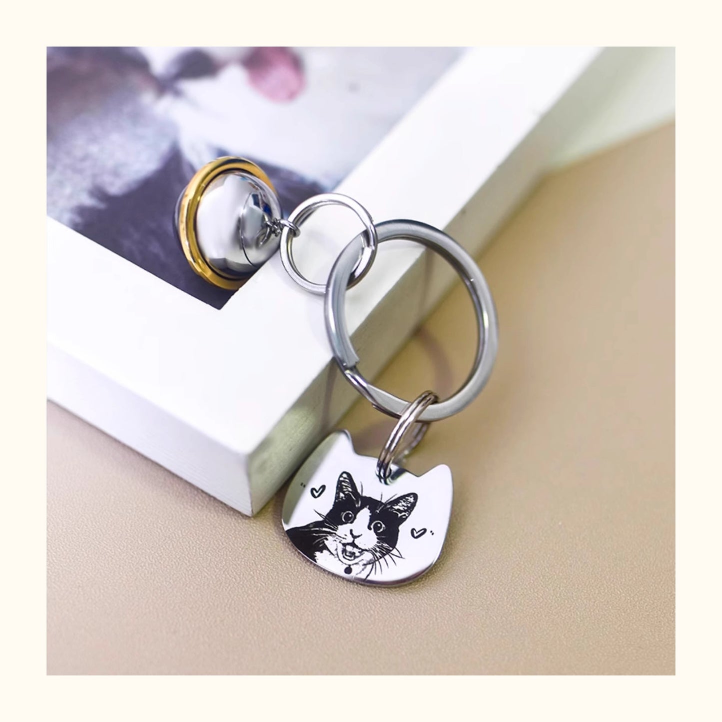 Pet Hair & Ashes Memorial Keychain